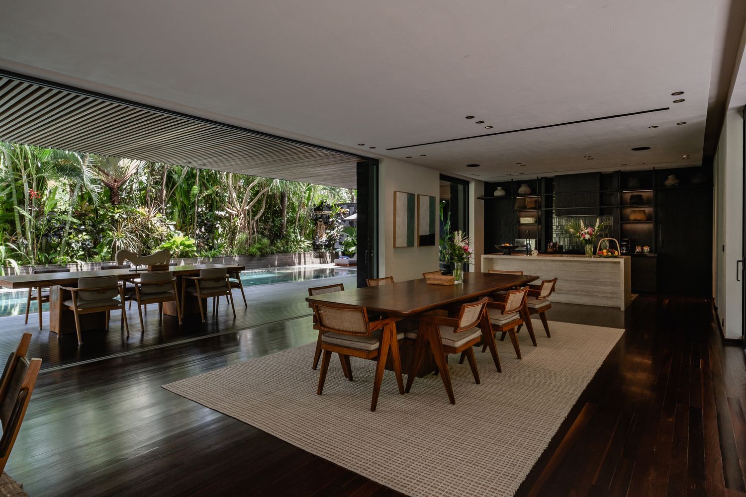 The dining table